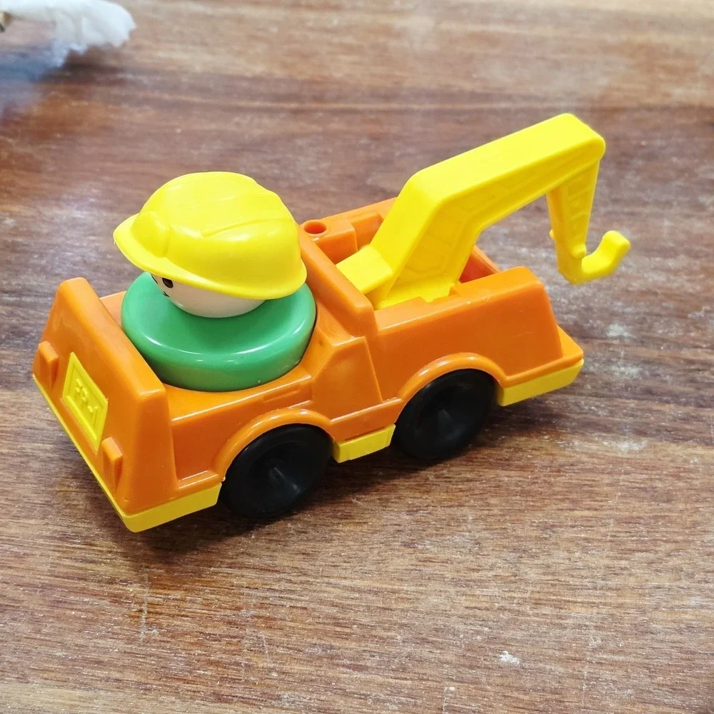 Vintage Fisher Price Little People Construction Backhoe Excavator Worker Figure